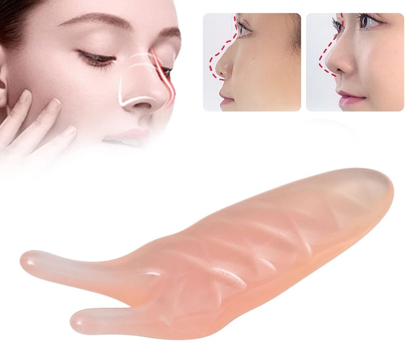 woobles Gua Sha Nose Tool, Reduce Puffiness Elegant Nose Bridge Reduces Pain for Facial Massage (Green) - Image 2